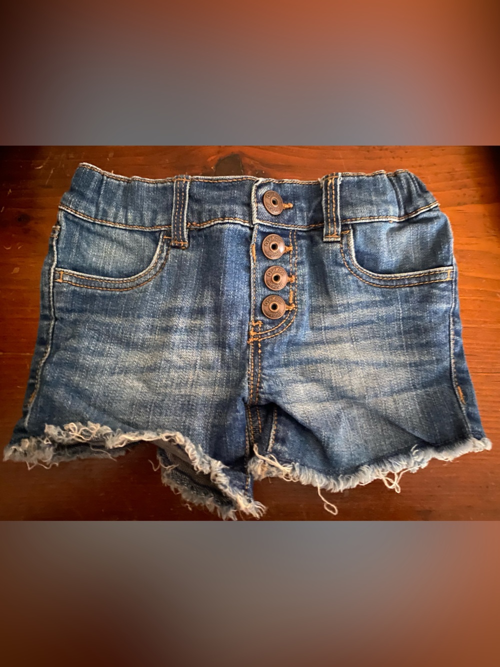 OshKosh B'gosh Distressed Denim Button-Front Shorts - Blue